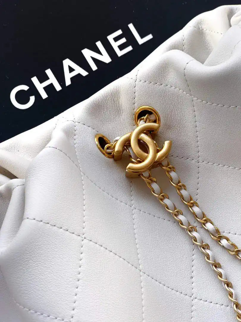 Chanel Hobo Bag 26C Lambskin AS5799 White