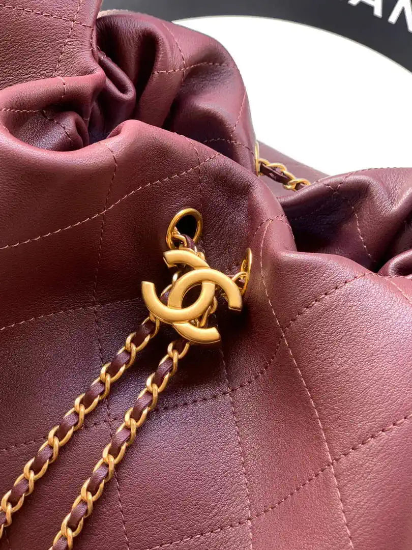 Chanel Hobo Bag 26C Lambskin AS5799 Wine red