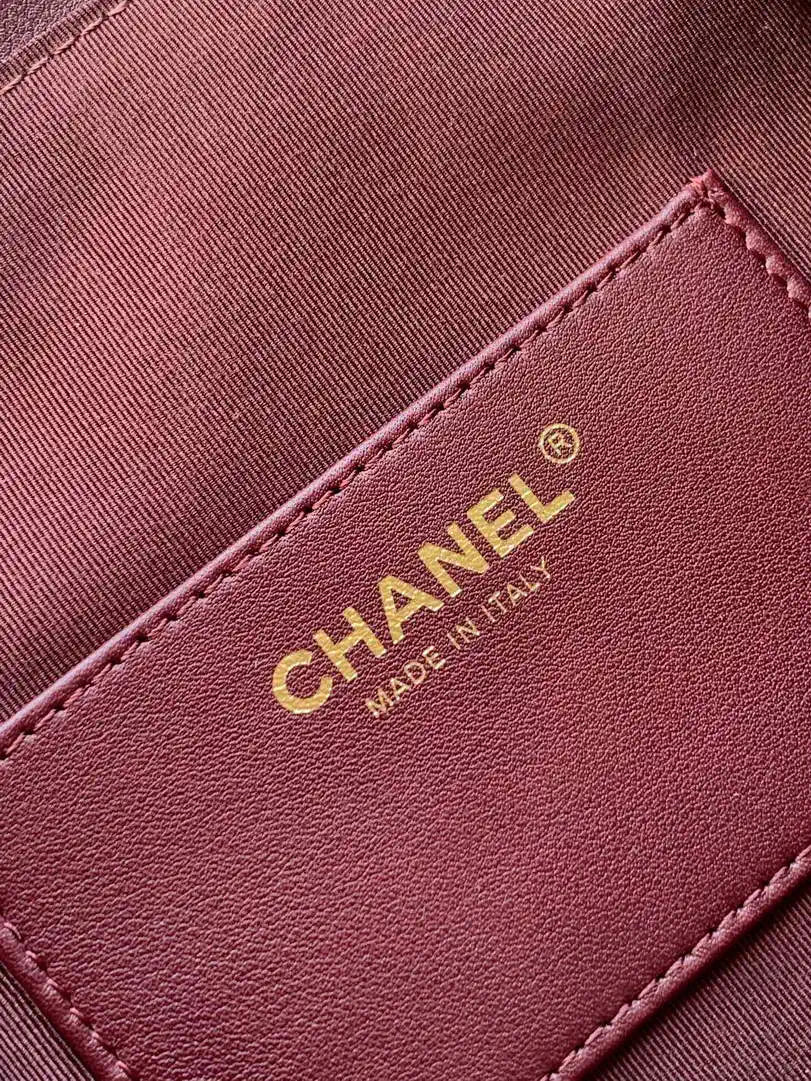 Chanel Hobo Bag 26C Lambskin AS5799 Wine red