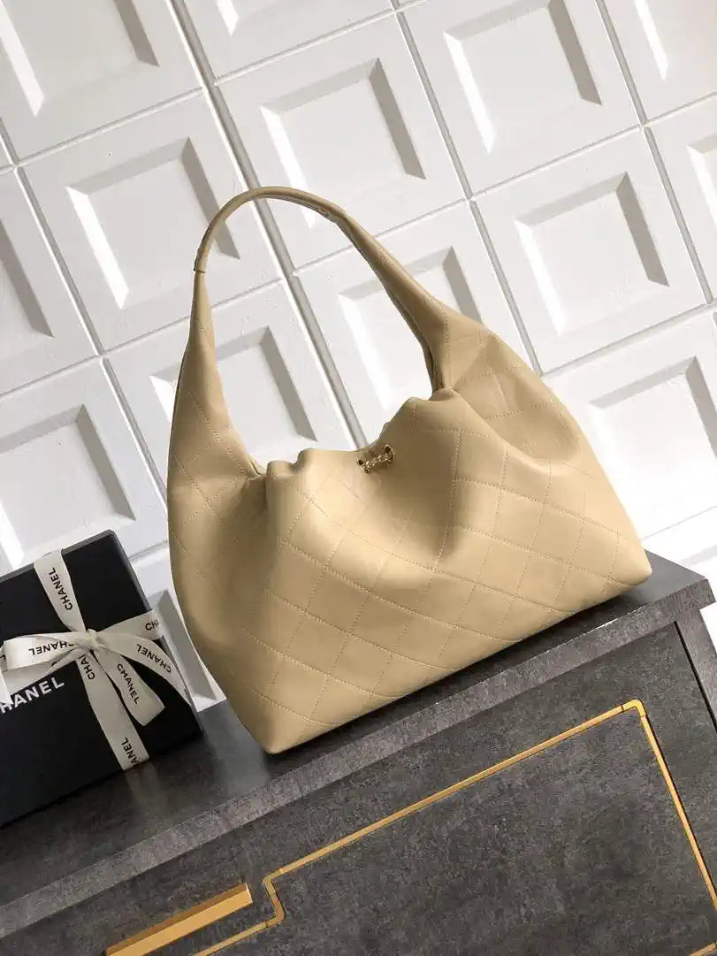Chanel Hobo Bag 26C Lambskin AS5799 Apricot