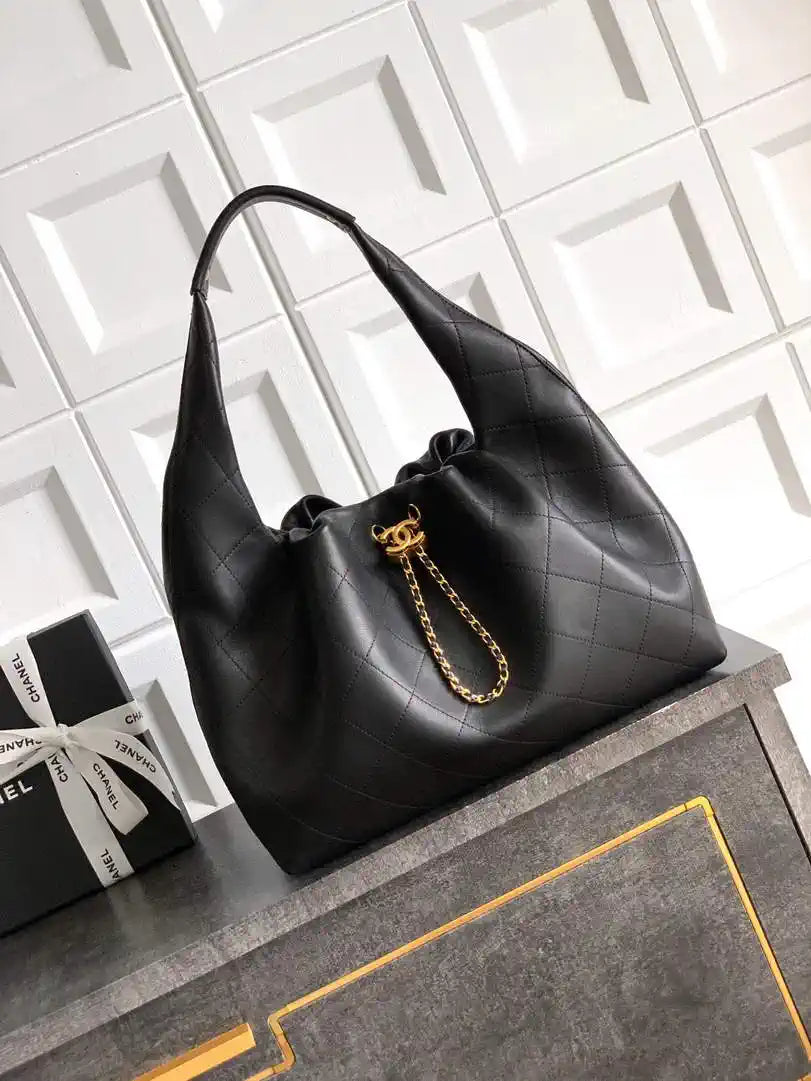 Chanel Hobo Bag 26C Lambskin AS5799 Black