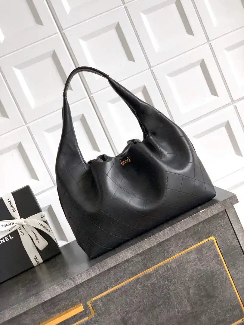 Chanel Hobo Bag 26C Lambskin AS5799 Black