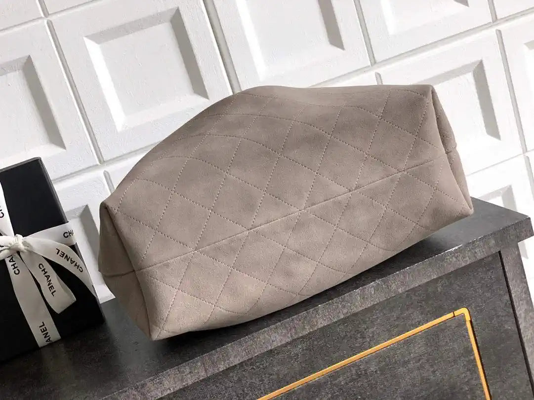 Chanel Hobo Bag 26C Suede AS5799 Gray
