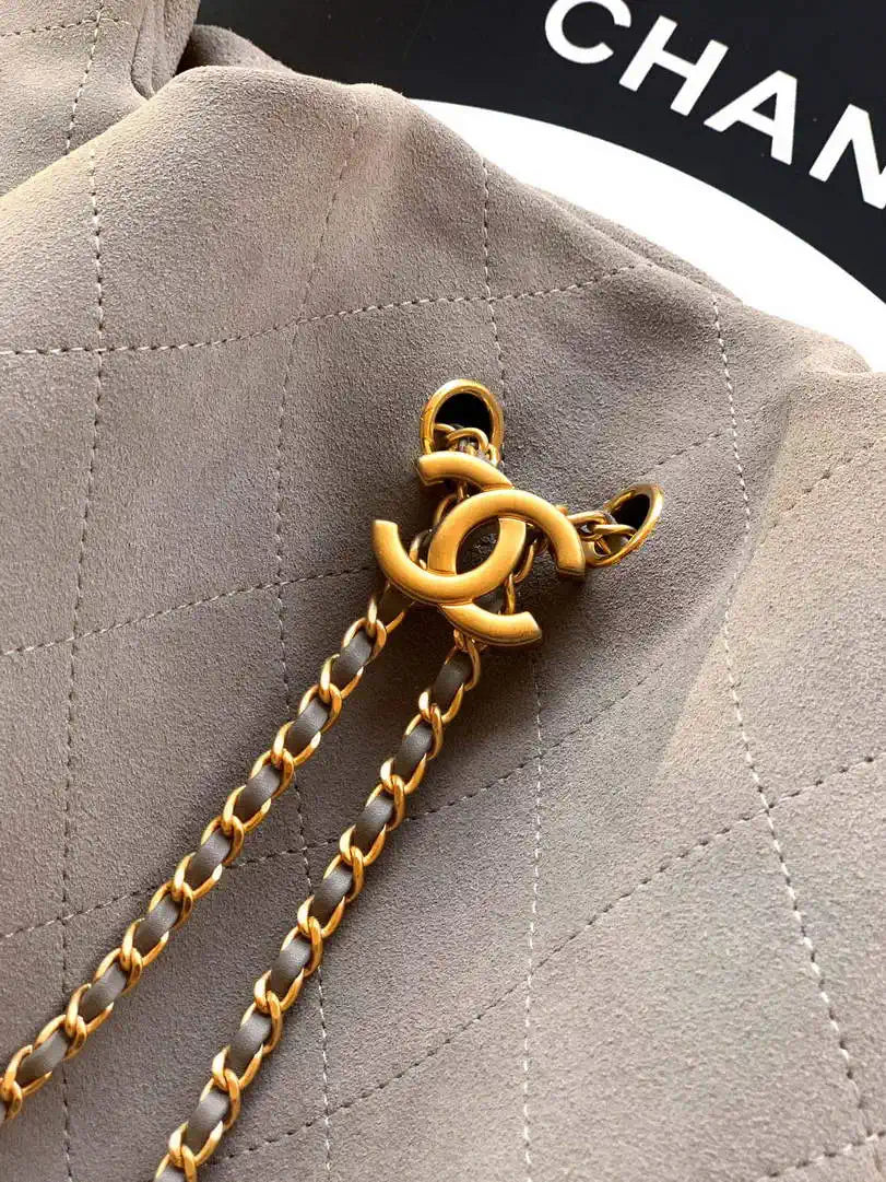Chanel Hobo Bag 26C Suede AS5799 Gray