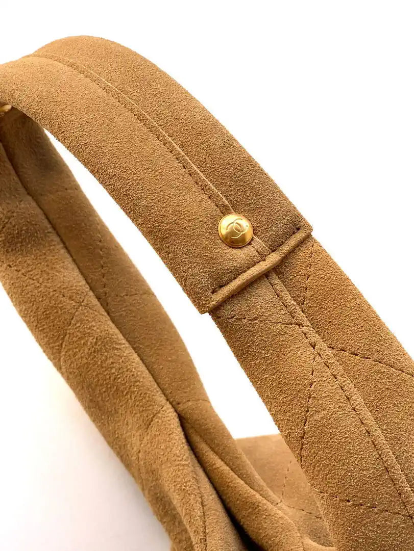 Chanel Hobo Bag 26C Suede AS5799 Brown Yellow