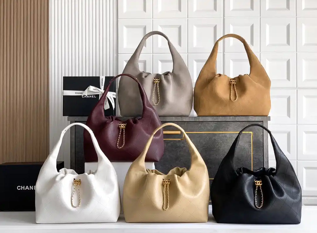 Chanel Hobo Bag 26C Suede AS5799 Brown Yellow