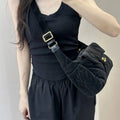 Chanel Large Bowling Bag Velvet-Effect Nylon & Gold-Tone Metal AS5054 Black