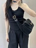 Chanel Large Bowling Bag Velvet-Effect Nylon & Gold-Tone Metal AS5054 Black