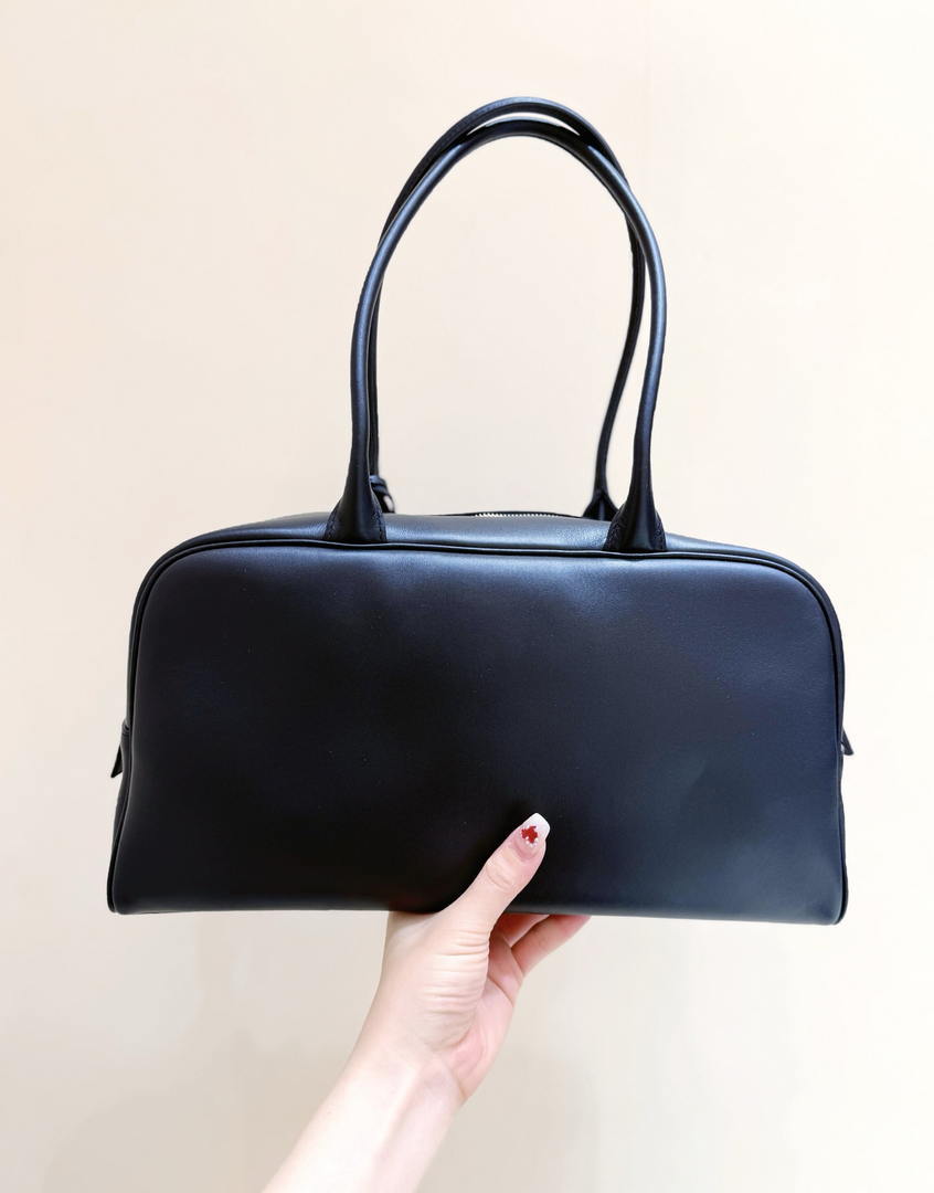 Chanel Large Bowling  Bag With Handel Calfskin & Gold-Tone Metal  AS6211  Black - Default Title - View 3