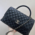 Chanel Large Flap Bag With Top handle A92991  Black
