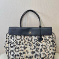 Chanel AS6289 Large Shopping Bag Canvas & Calfskin Leopard