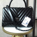 Chanel Large Top Handle Bag A92991 lambskin Black with Black Hardward - Default Title - View 1