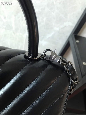 Chanel Large Top Handle Bag A92991 lambskin Black with Black Hardward - Default Title - View 6