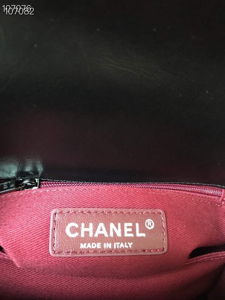 Chanel Large Top Handle Bag A92991 lambskin Black with Black Hardward - Default Title - View 9