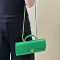 Chanel lizard silk Calfskin & Gold-Tone Metal AP5280 Green