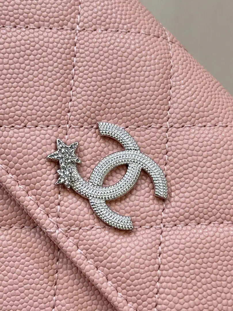 Chanel Long Flap Wallet Grained shiny calfskin AP3724 Pink