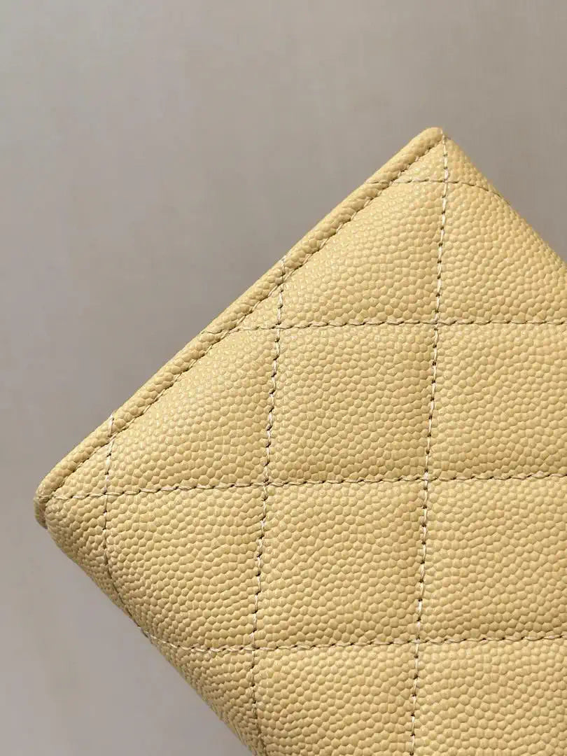 Chanel Long Flap Wallet Grained shiny calfskin AP3724 Yellow