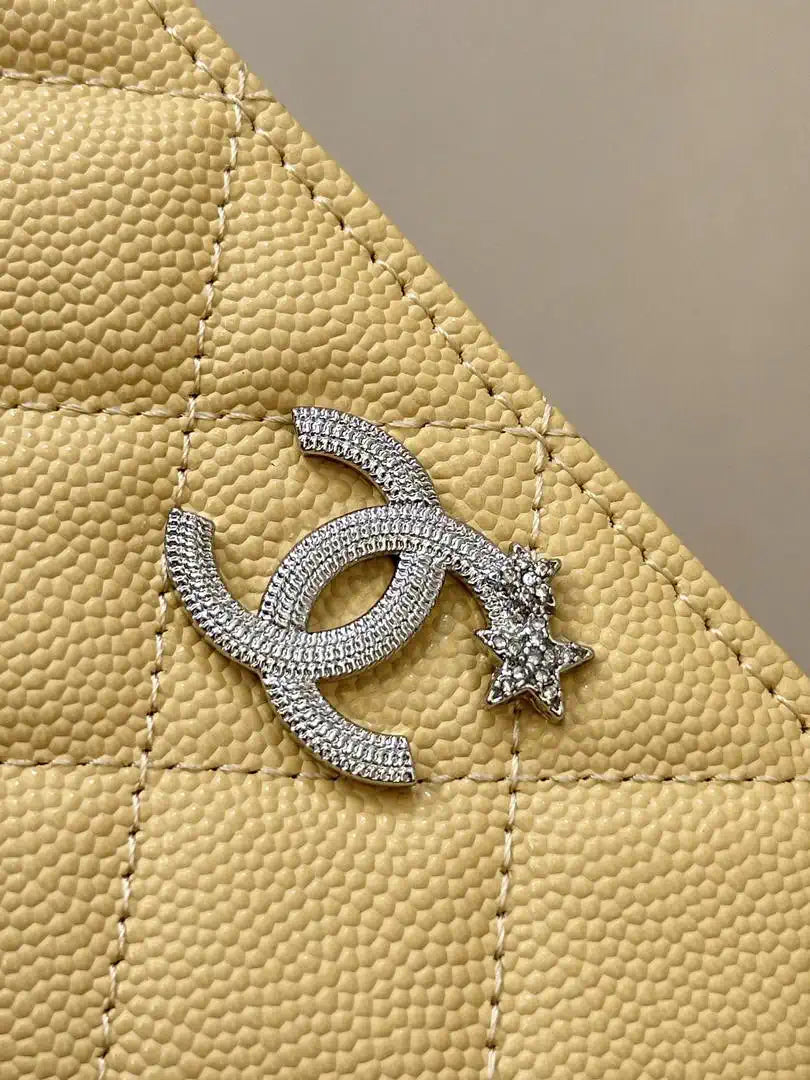Chanel Long Flap Wallet Grained shiny calfskin AP3724 Yellow