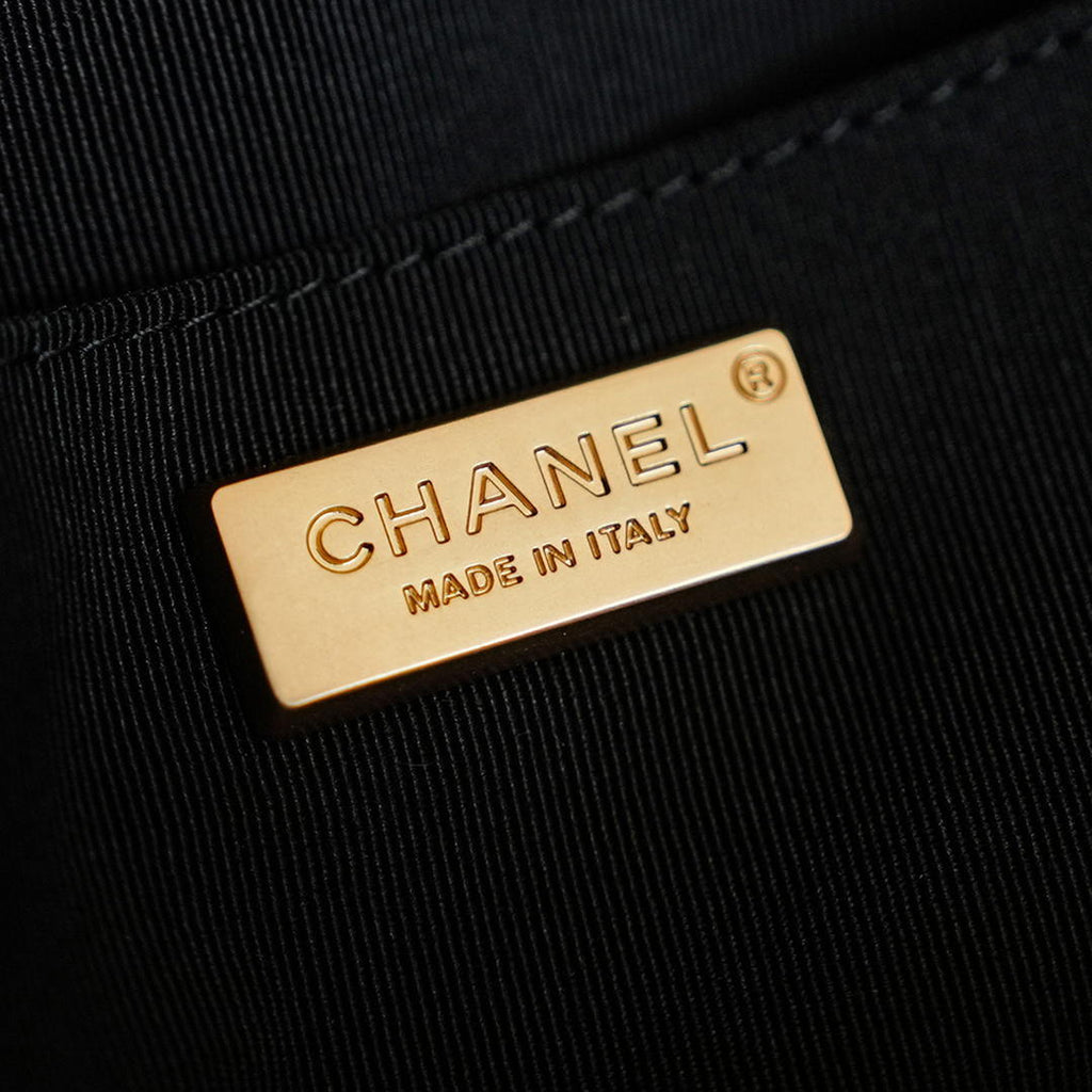 Chanel Maxi Bowling Bag Suede Calfskin & Gold-Tone Metal  AS6212 Black