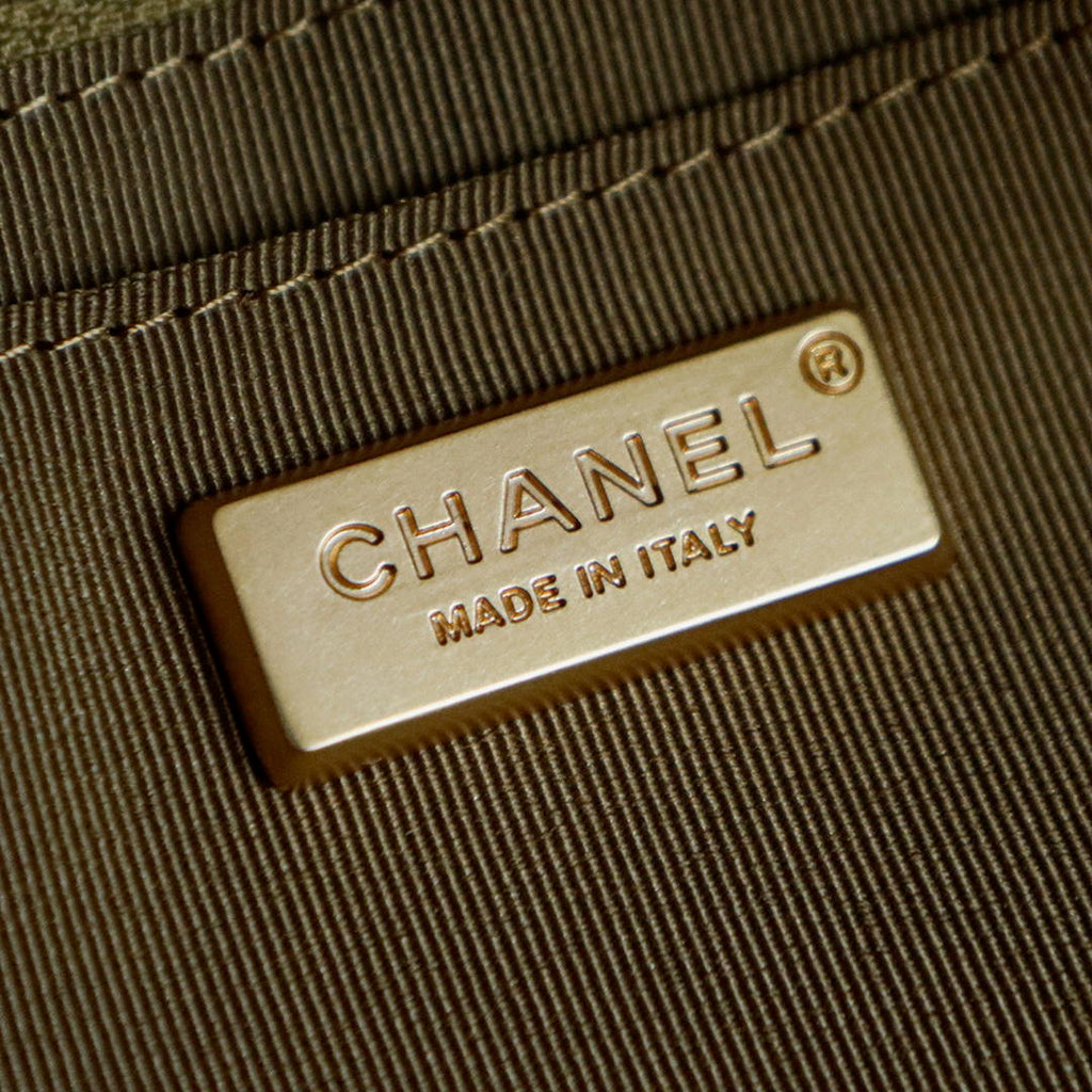 Chanel Maxi Bowling Bag Suede Calfskin & Gold-Tone Metal  AS6212 Dark Brown