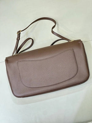 Chanel Maxi Flapbag Grained calfskin & gold-tone metal AS6231 Light brown - Gold - View 9