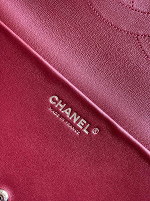 Chanel Maxi Flapbag Grained calfskin & gold-tone metal AS6233 Crocodile pattern Green - Default Title - View 9