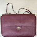 Chanel Maxi Flapbag Grained calfskin & gold-tone metal AS6233 Wine Red - Gold - View 1