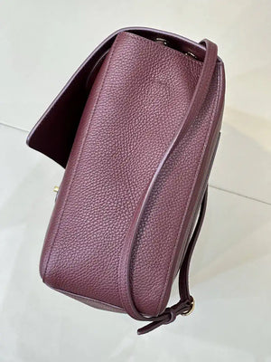 Chanel Maxi Flapbag Grained calfskin & gold-tone metal AS6233 Wine Red - Gold - View 7