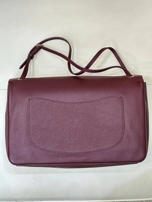 Chanel Maxi Flapbag Grained calfskin & gold-tone metal AS6233 Wine Red - Gold - View 8