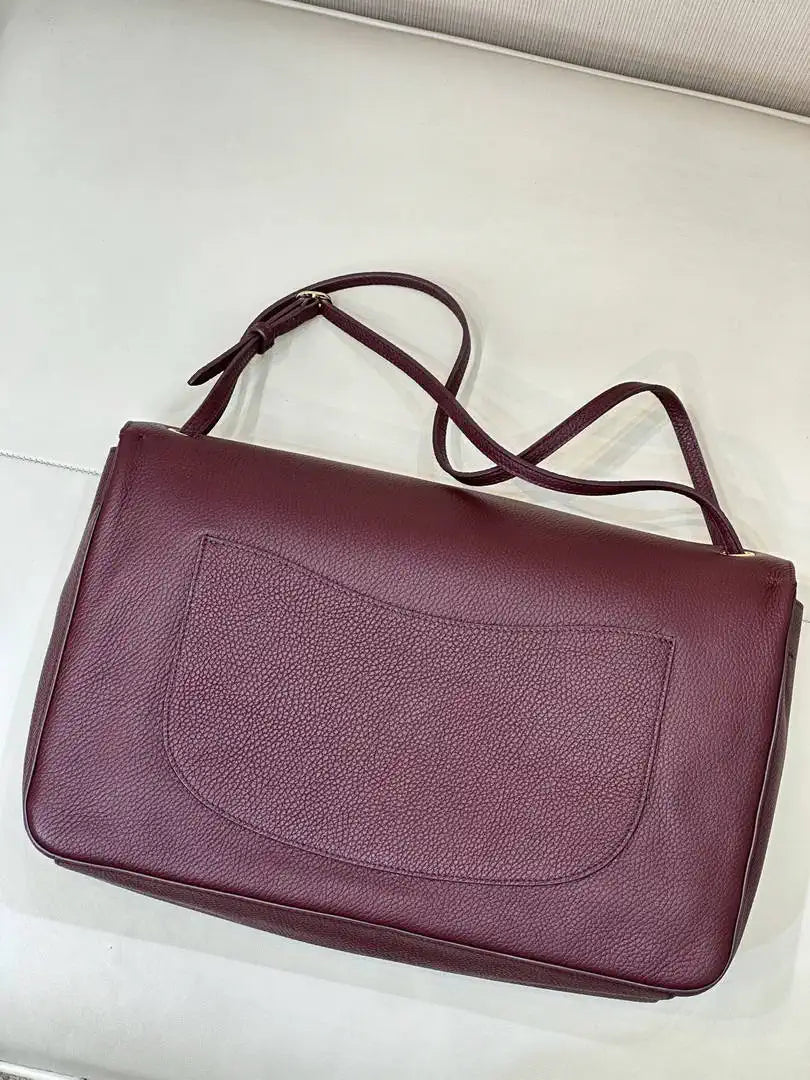 Chanel Maxi Flapbag Grained calfskin & gold-tone metal AS6233 Wine Red - Gold - View 9