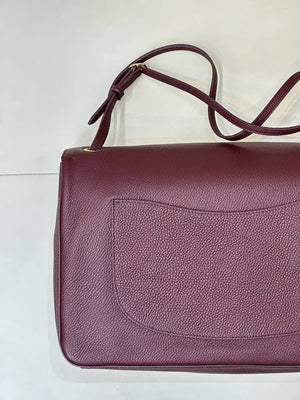 Chanel Maxi Flapbag Grained calfskin & gold-tone metal AS6233 Wine Red - Gold - View 10
