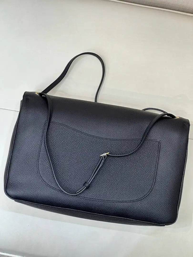 Chanel Maxi Flapbag Grained calfskin & gold-tone metal AS6233 Black - Gold - View 18