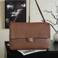 Chanel Maxi Flapbag Grained calfskin & gold-tone metal AS6233 Gold Brown - Gold - View 1