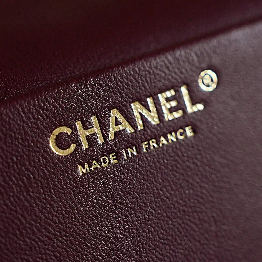Chanel Maxi Flapbag Grained calfskin & gold-tone metal AS6233 Gold Brown - Gold - View 8