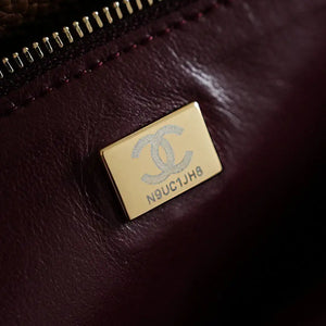 Chanel Maxi Flapbag Grained calfskin & gold-tone metal AS6233 Gold Brown - Gold - View 9