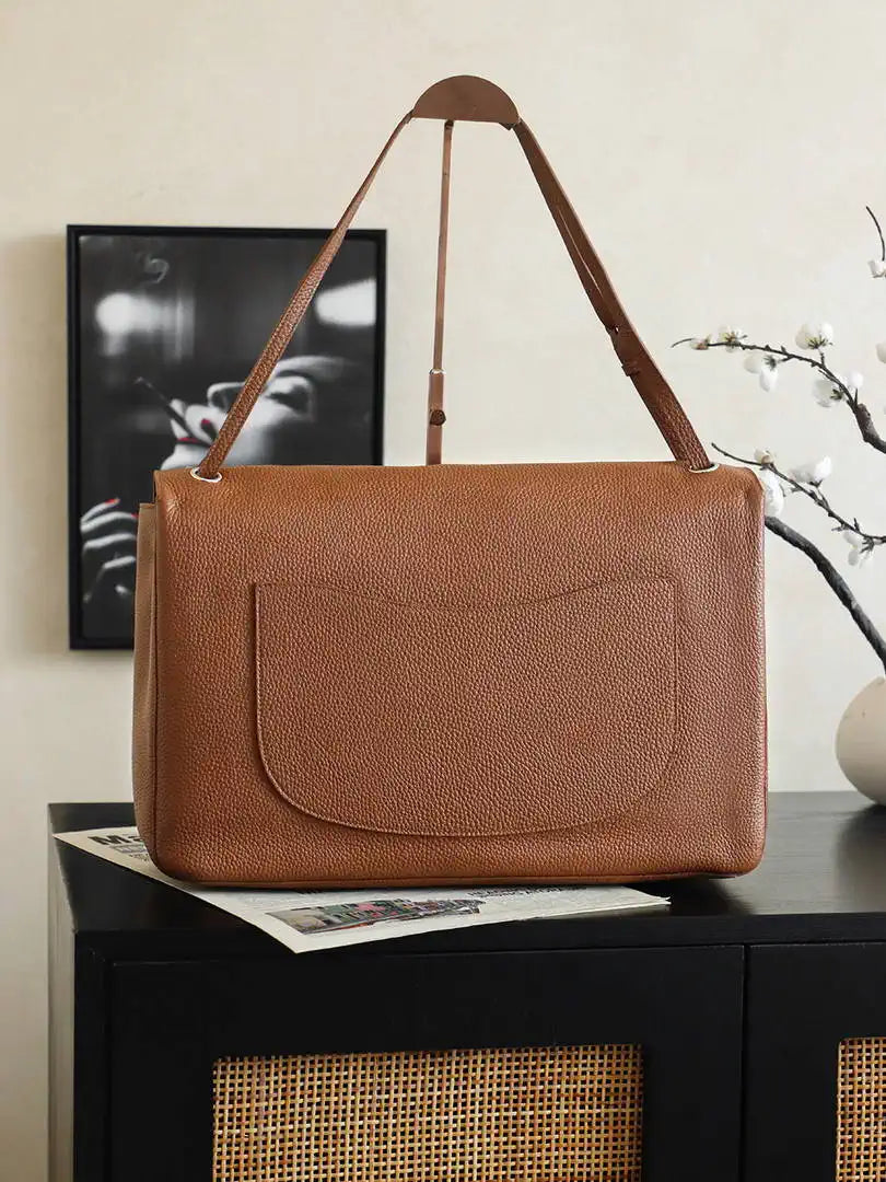 Chanel Maxi Flapbag Grained calfskin & gold-tone metal AS6233 Gold Brown - Gold - View 13
