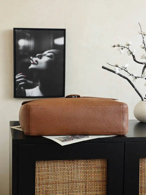 Chanel Maxi Flapbag Grained calfskin & gold-tone metal AS6233 Gold Brown - Gold - View 14