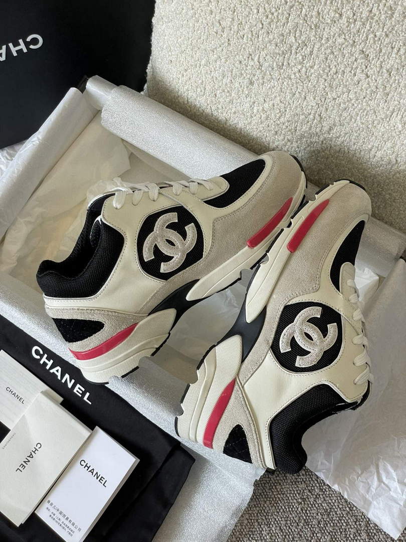 Chanel Men Women's Sneaker Shoes Calfskin G39066