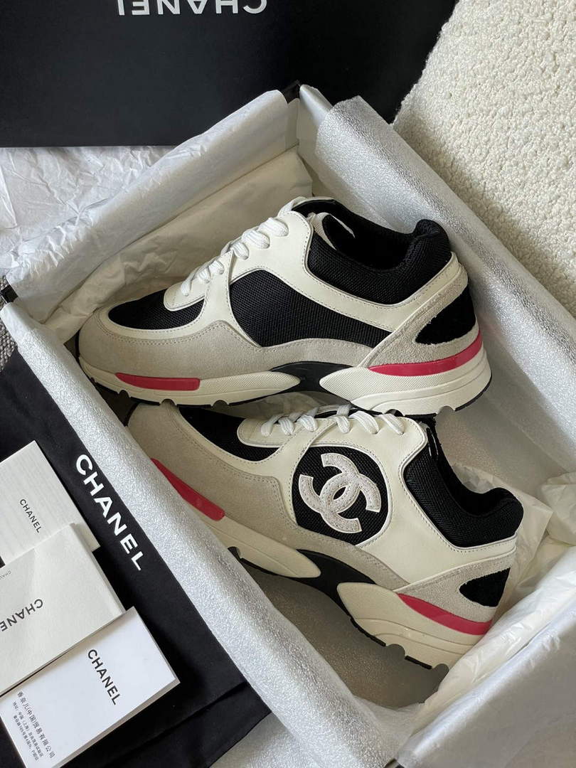 Chanel Men Women's Sneaker Shoes Calfskin G39066