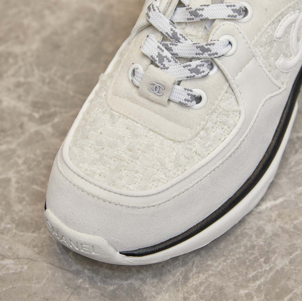 Chanel Men Women's Sneaker Shoes G38753 White
