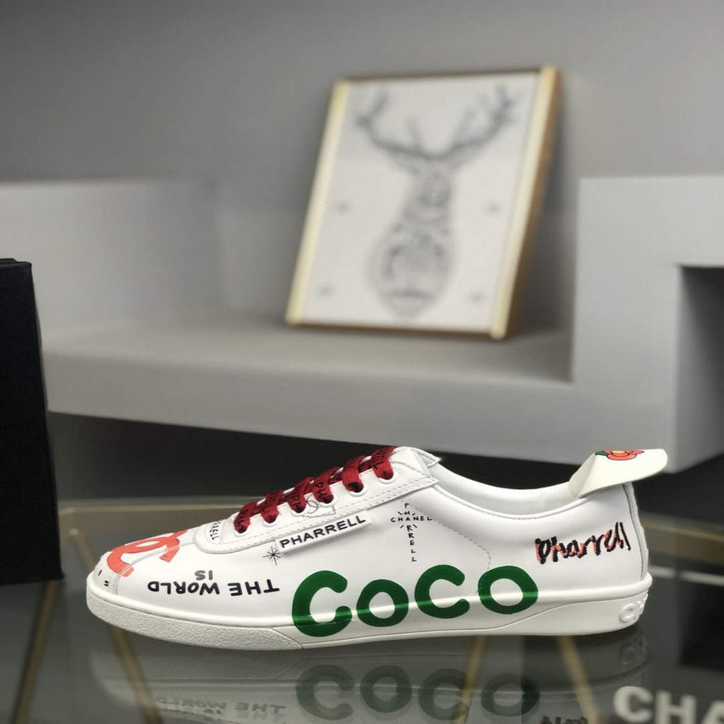 Chanel Men Women's Sneaker Wholsale Chanel x Pharrell Shoes Lambskin C90088