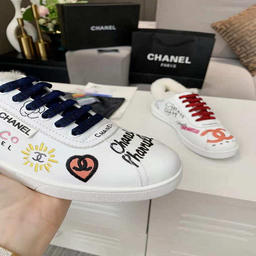 Chanel Men Women's Sneaker Wholsale Chanel x Pharrell Shoes Lambskin C90089