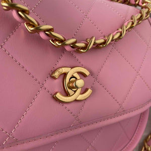 Chanel Messenger Bag Calfskin & Gold-Tone Metal AS4845 Pink Lambskin - Default Title - View 2