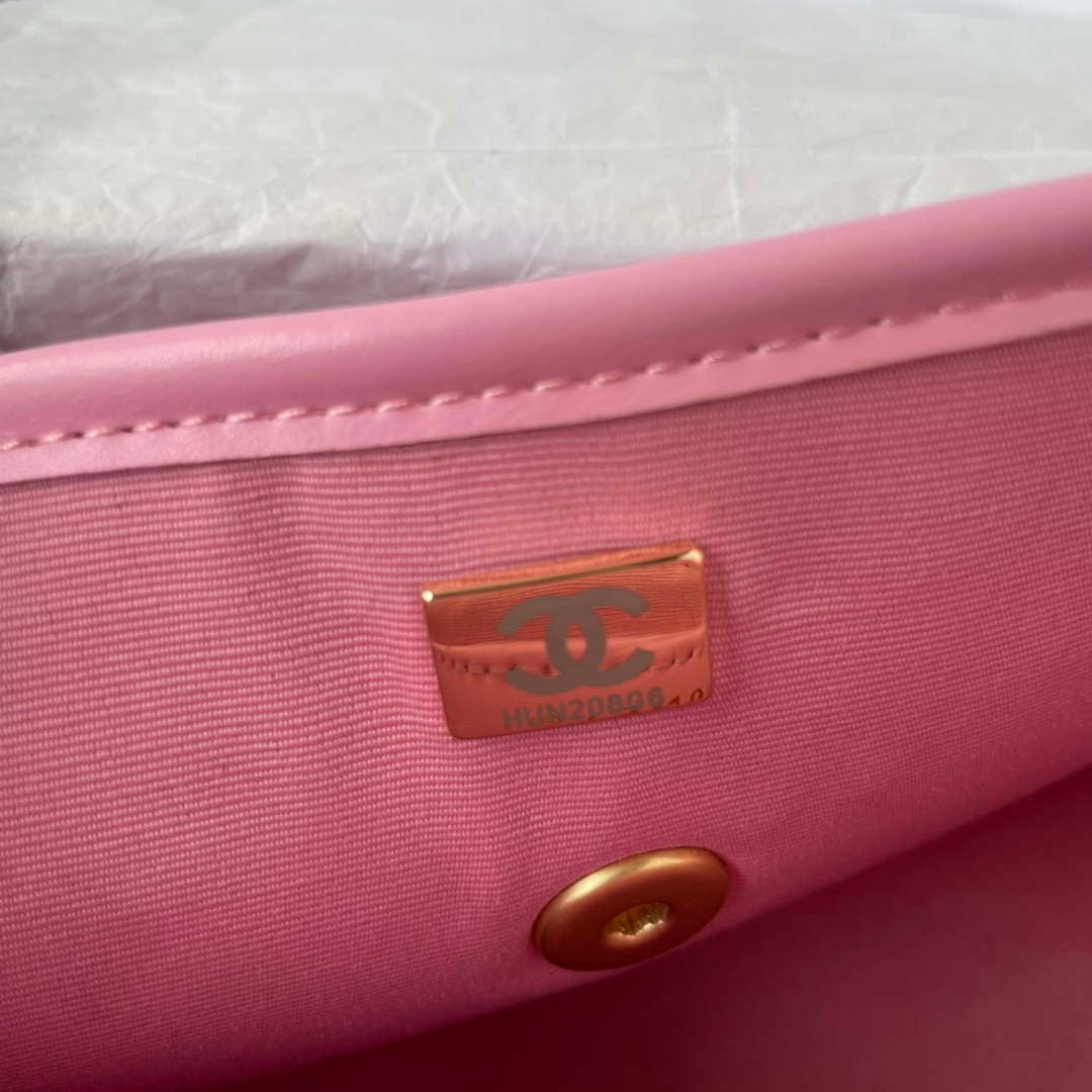 Chanel Messenger Bag Calfskin & Gold-Tone Metal AS4845 Pink Lambskin - Default Title - View 8
