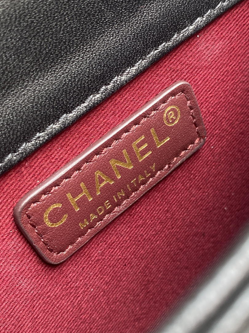 Chanel Mini Flap Bag Lambskin Braided Calfskin & Gold-Tone Metal AS2495 Black