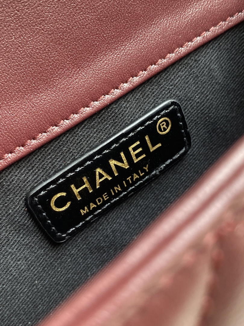 Chanel Mini Flap Bag Lambskin Braided Calfskin & Gold-Tone Metal AS2495 Wine red
