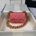 Chanel Mini Flap Bag Lambskin Gold-Tone Metal AS3213 Pink - Default Title - View 1
