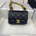 Chanel Mini Flap Bag Lambskin Gold-Tone Metal AS3213 Black - Default Title - View 1