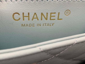 Chanel Mini Flap Bag Lambskin Gold-Tone Metal AS3213 Blue - Default Title - View 7