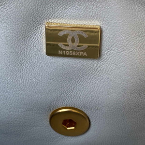 Chanel Mini flap Lambskin bag with top handle AS2431 Gray gold - Default Title - View 9